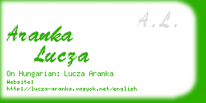 aranka lucza business card